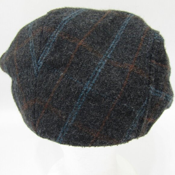 VTG Dorfman Pacific Newsboy Cabbie Hat Size Large Square Check Wool Cap - Picture 5 of 7
